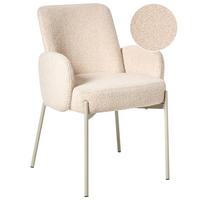 ESSZIMMERSTUHL Bouclé Hellbeige Magee - Beige, Textil (56/86/57cm) - Beliani