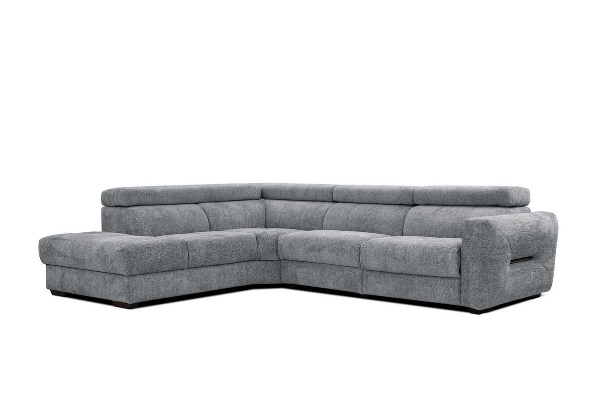 ECKSOFA CALVERA 5-Sitzer mit 1 Relaxfunktion, grau - Grau, Holzwerkstoff/Textil (239/298cm) - Wozimo