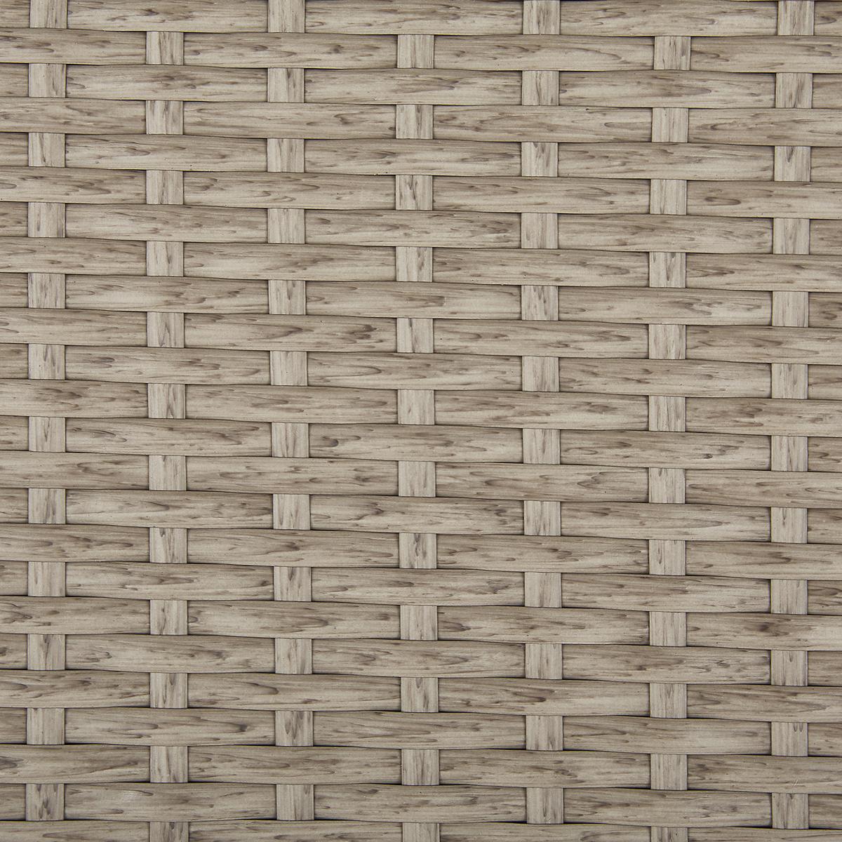 AUFLAGENBOX Rattan taupe 126/46 cm Modena - Beige/Schwarz, Kunststoff (126/63/46cm) - Beliani