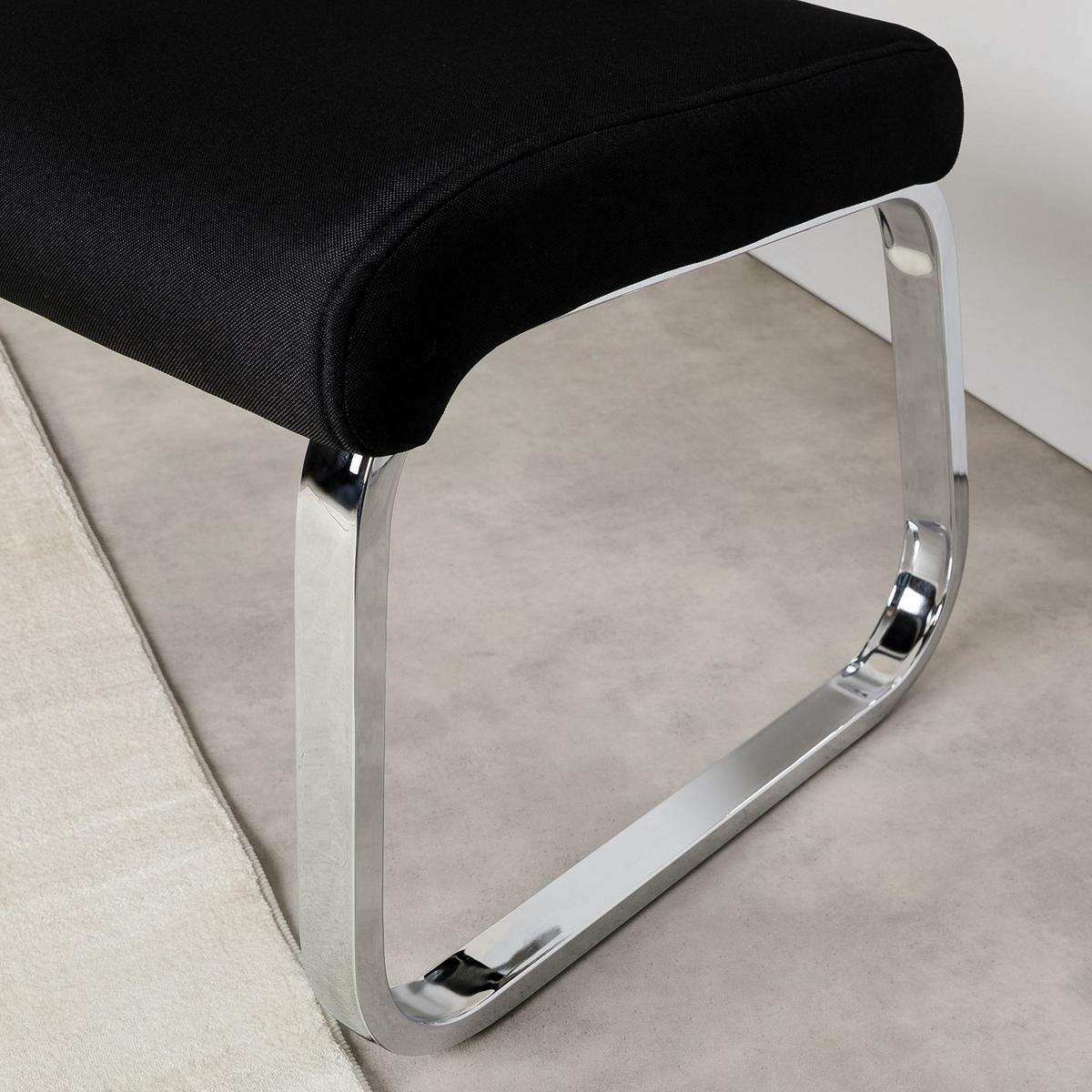 ESSZIMMERBANK VILAS schwarz - Schwarz, Textil/Metall (135/56/87cm) - IDIMEX