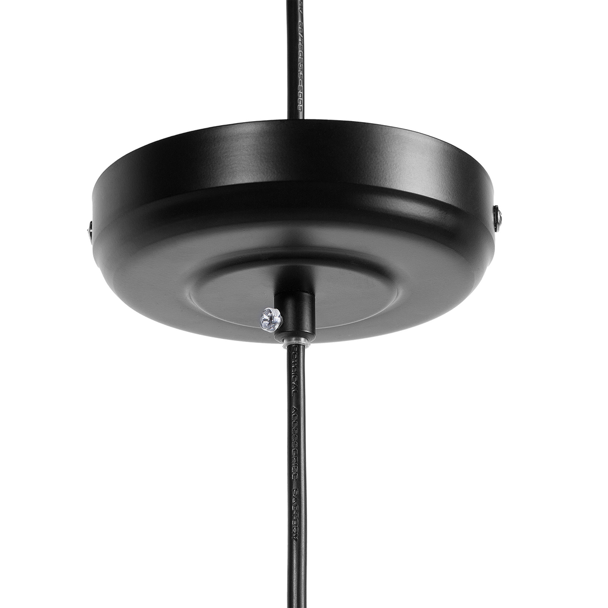 HÄNGELEUCHTE Lemme 40/40/131 cm - Schwarz, Metall (40/40/131cm) - Beliani