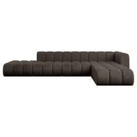 ECKSOFA modulares Sofa Zuvon-L2 - 387x177x70 cm Braun - Braun, Holzwerkstoff/Textil (387/177cm) - ALTDECOR