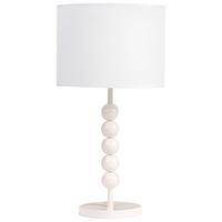 TISCHLAMPE Metall Weiß Loky - Weiß, Textil (30/30/58cm) - Beliani