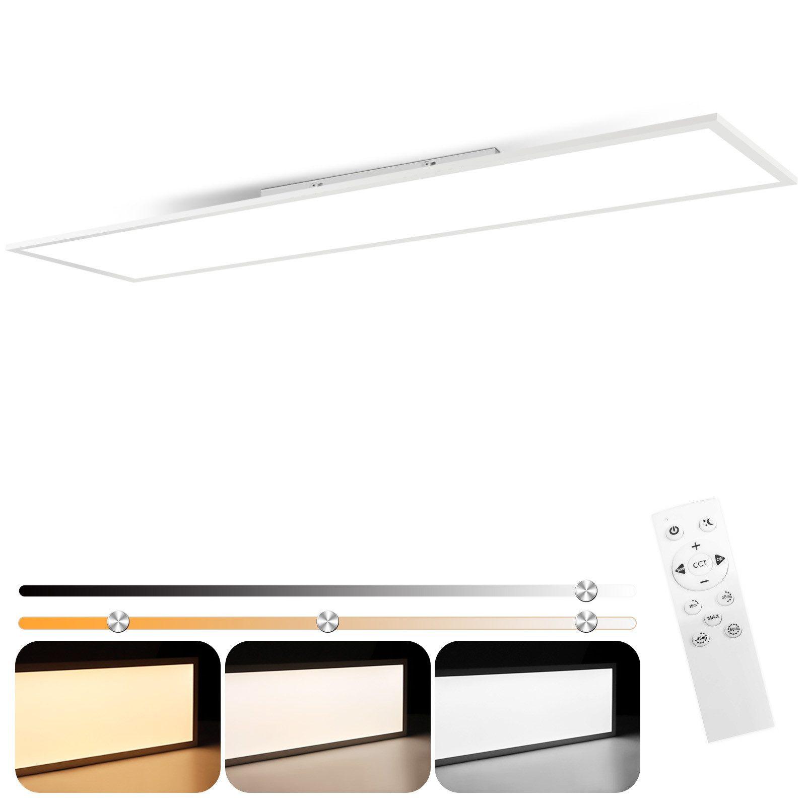 LED-DECKENLEUCHTE Landshut 120/30/4.5 cm - Weiß, Metall (120/30/4.5cm) - Nettlife