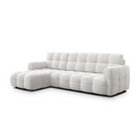 ECKSOFA MELLOW 4-Sitzer, creme - Creme/Schwarz, Holz/Textil (262/156cm) - Wozimo