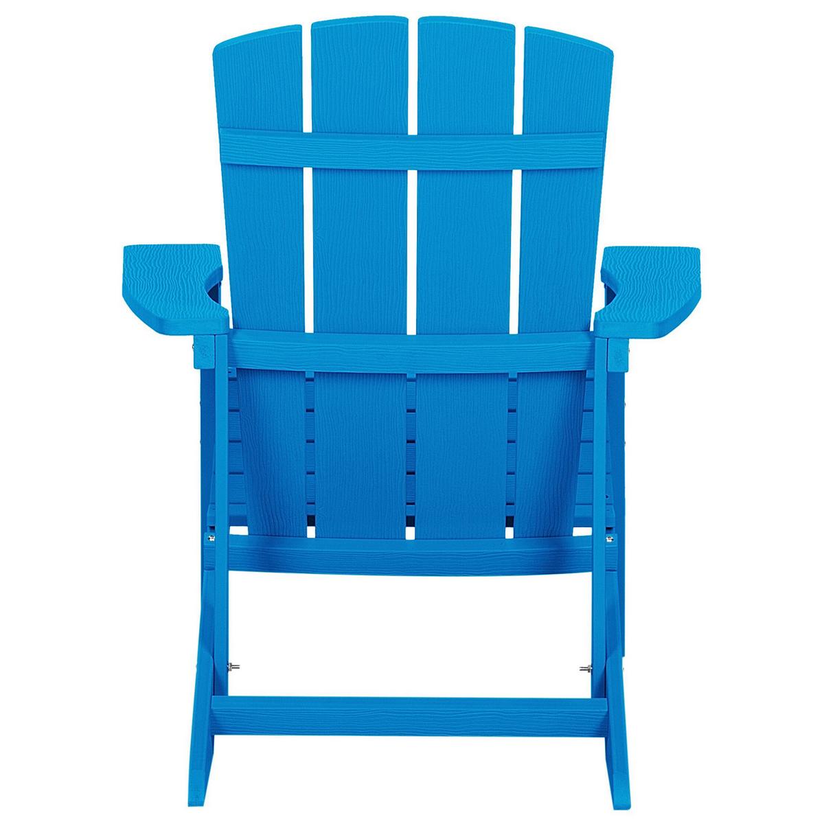 GARTENSTUHL Kunstholz blau Adirondack - Blau, Kunststoff (75/88/88cm) - Beliani