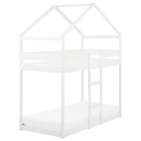 HOCHBETT 90x200 cm Weiß Labatut - Weiß, Holz (90/200cm) - Beliani