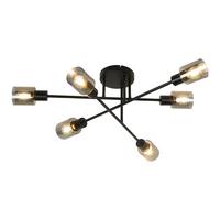 DECKENSTRAHLER Duty 6-flammig 74.2/24.5/15cm - Schwarz, Metall (74.2/24.5/15cm) - Nettlife