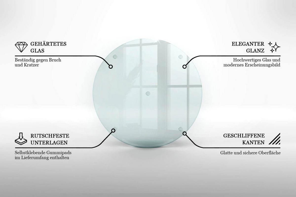 HERDABDECKPLATTE 40 cm Transparent Runder - Transparent, Glas (40/0.4/40cm) - TULUP