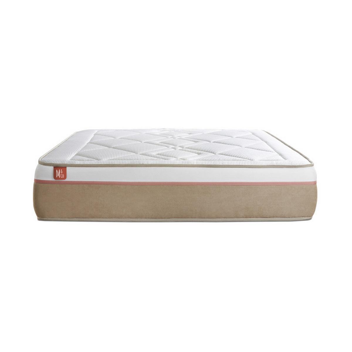 MATRATZE Le Soyeux Taschenfederkern und Memory-Schaum 140 x 190 cm h2 - Weiß, Textil (140/190cm) - Marmottes & Co
