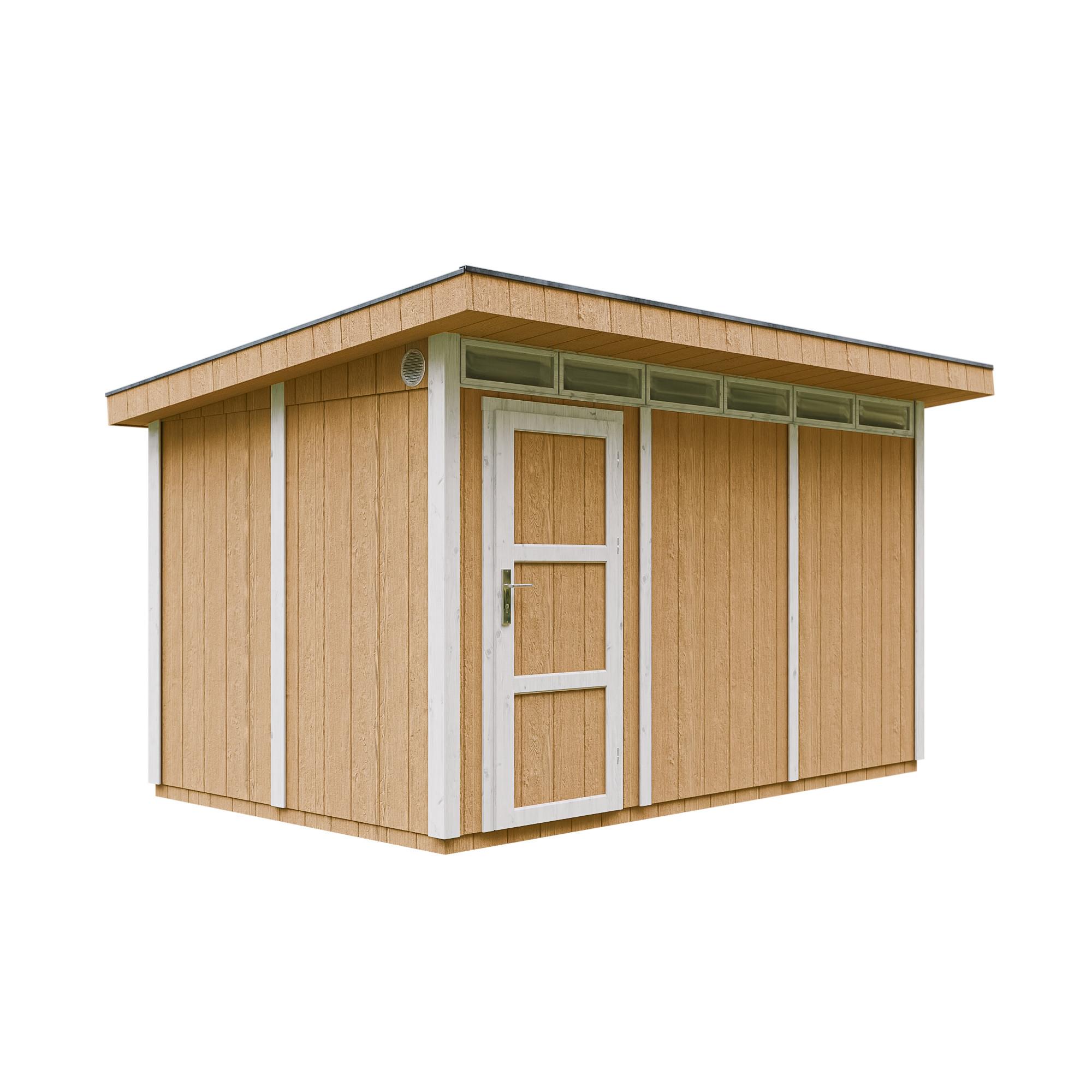 HOLZ-GARTENHAUS basis LP SmartSide 8,7m² mit B411xL279xH239 cm - M904 - HARVEST HONEY - Beige, Holz (412/237/279cm) - Timbela