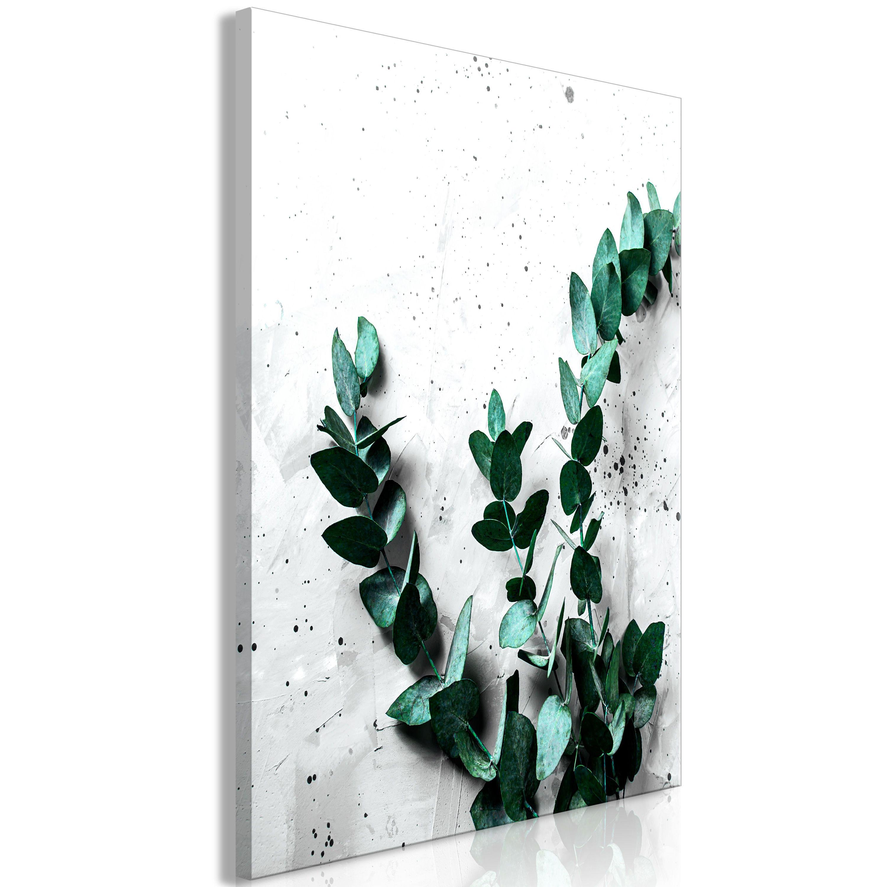 KUNSTDRUCK Grau 40/60 cm - Grau/Grün, Textil (40/60cm) - KUNSTLOFT