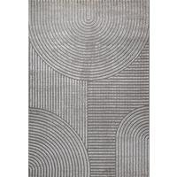 TEPPICH Kurzflor CETINA Geometrisch Polypropylen-Polyester Grau 140 x 200 cm - Grau, Textil (140/200cm) - KADIMA DESIGN