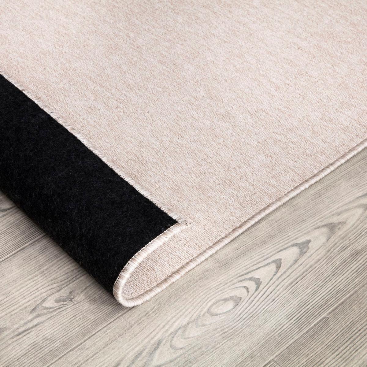 FLACHWEBTEPPICH Waschbar, einfarbig, Creme, 120 x 160 cm - Creme, Textil (160/120cm) - KADIMA DESIGN