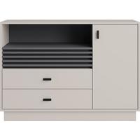 KOMMODE PUNTO 120/85/40cm mit 2 Schubladen 1 Türen Kaschmir - Kaschmir, Holzwerkstoff (120/85/40cm) - MASSENO
