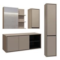WASCHTISCHUNTERSCHRANK 120cm Sophéa 2er-Set Taupe - Taupe, Holzwerkstoff (120/50.8/48cm) - Petits-meubles