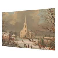 FOTOTAPETE 152x104 cm - Winterlandschaft - Braun, Textil (152/104cm) - Wallfluent