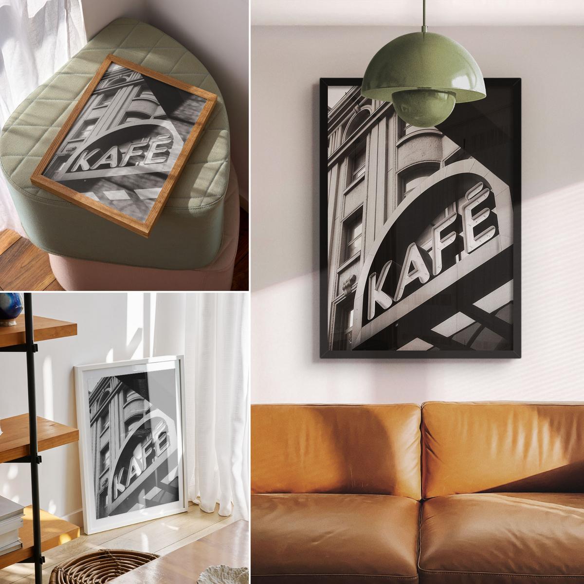 POSTER - 21x29 cm - Impuls - Stadtcafé - Schwarz, Textil (21/29.7/0.1cm) - TULUP