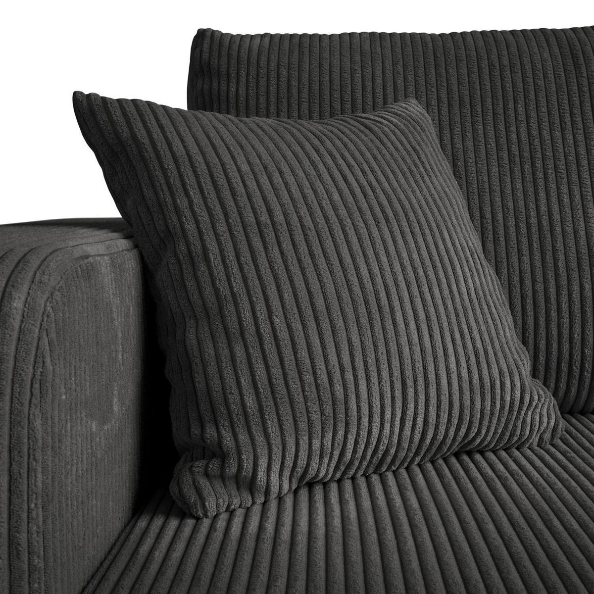 ECKSOFA PRESTIGE L, Poso 34 - Dunkelgrau, Textil (247/143cm) - Lookway