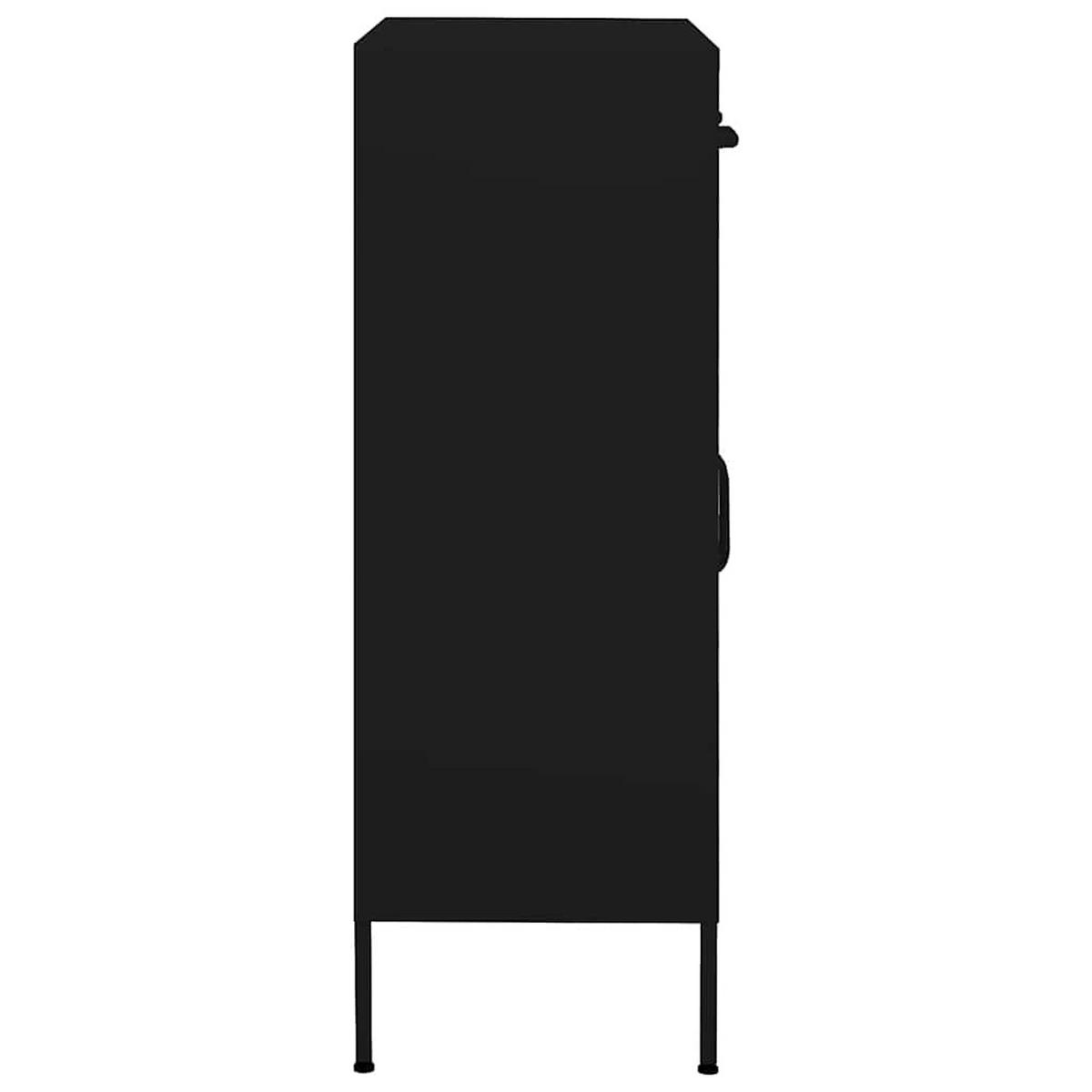 MEHRZWECKSCHRANK Watson 80/35/101.5 cm - Schwarz, Metall (80/101.5/35cm) - Nettlife