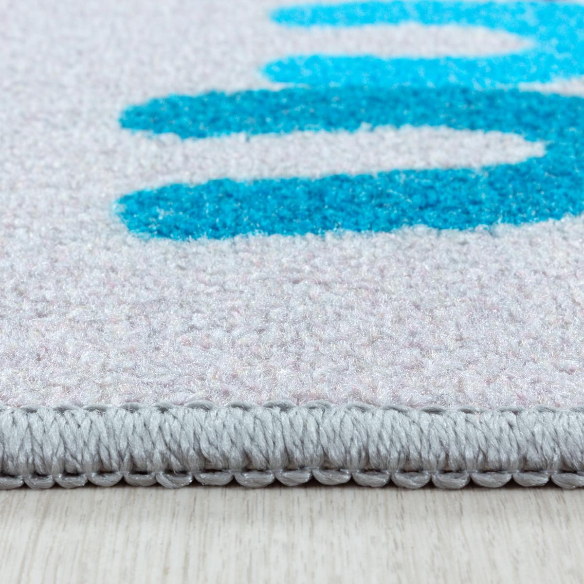 KINDERTEPPICH TRAUN, mit Alphabet-Zahlen-Tiere-Motiv, Grau, 140 x 200 cm - Grau, Textil (200/140cm) - KADIMA DESIGN