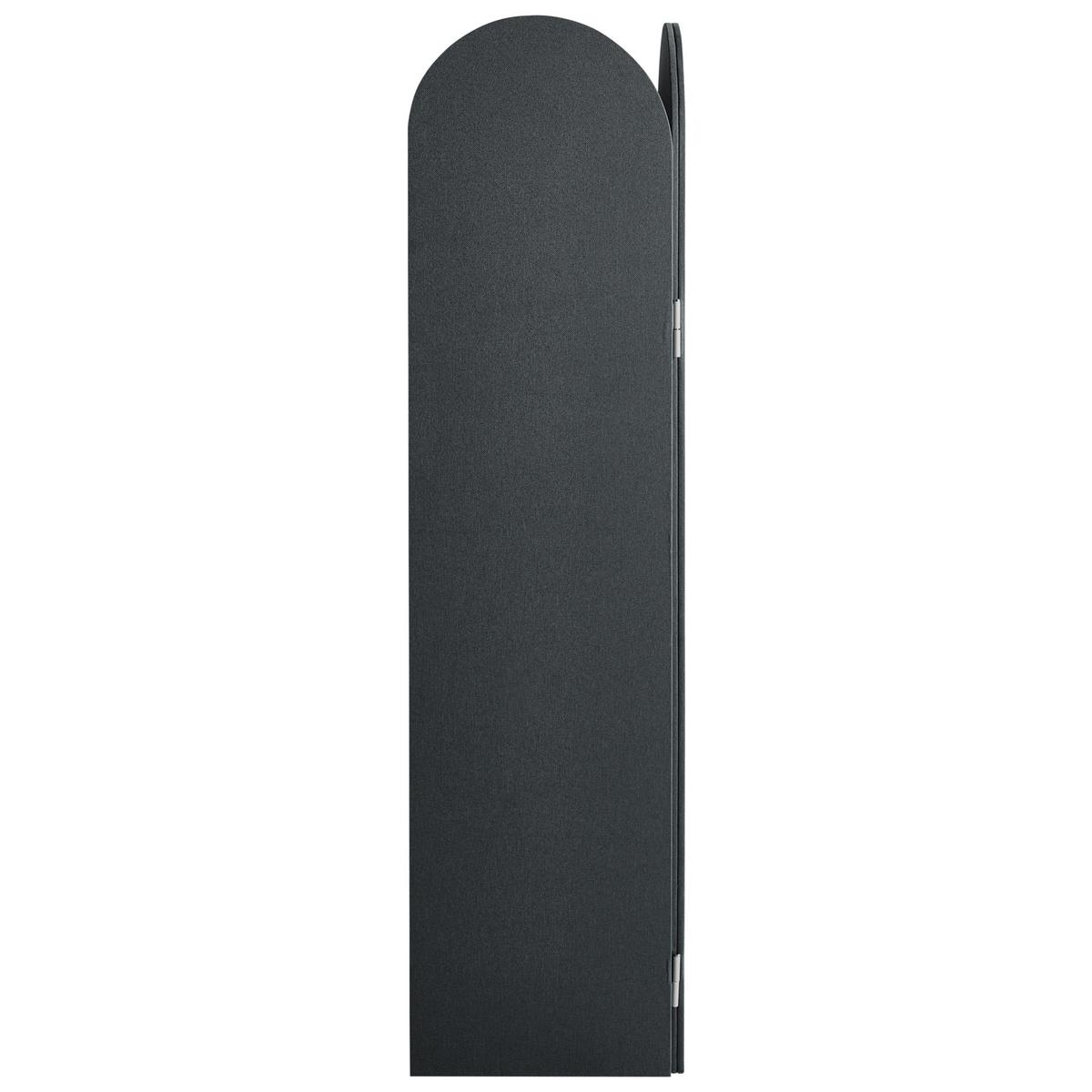 BÜRO-RAUMTEILER 120/160 cm Dunkelgrau Slimmy - Dunkelgrau/Grau, Kunststoff (120/160/2cm) - Beliani