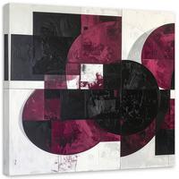 LEINWANDBILD 3D und geometrisch 20x20cm - Rot, Textil (20/20cm) - Feeby