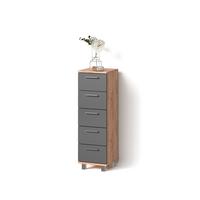 BADSCHRANK Eisak Goldkraft Eiche 30 x 95 cm - Honigeiche, Holzwerkstoff (30/95/30cm) - Livinity®
