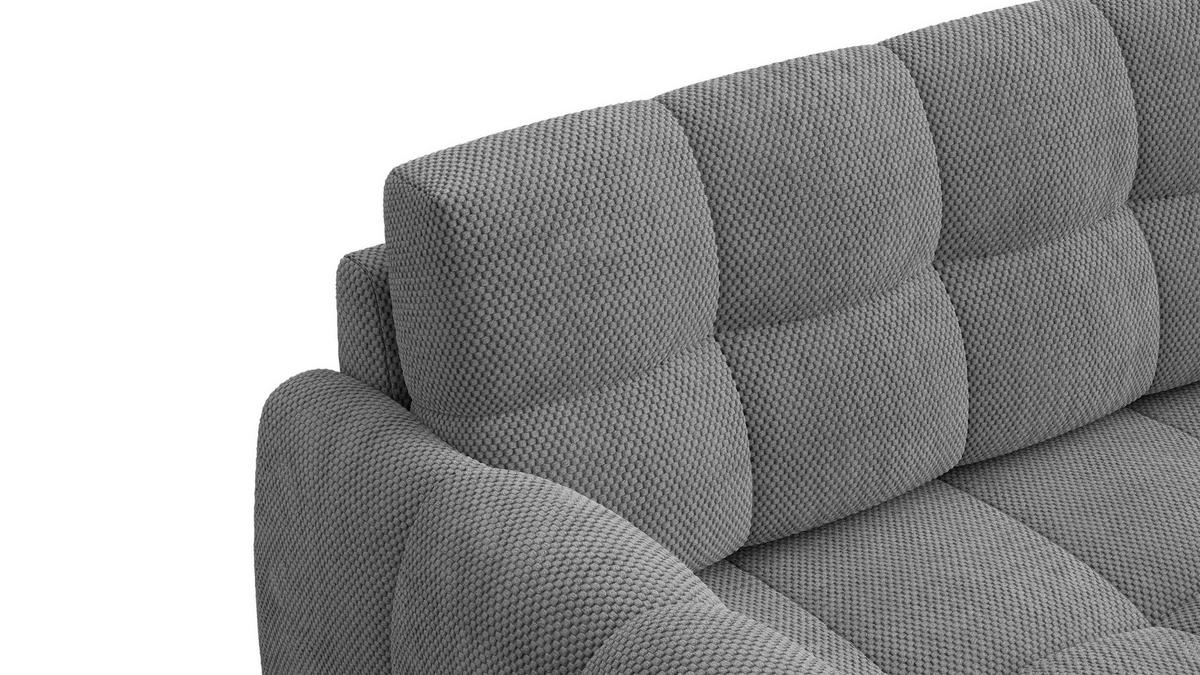SOFA MELLOW 2,5-Sitzer, grau - Schwarz/Grau, Holz/Textil (183/87/98cm) - Wozimo