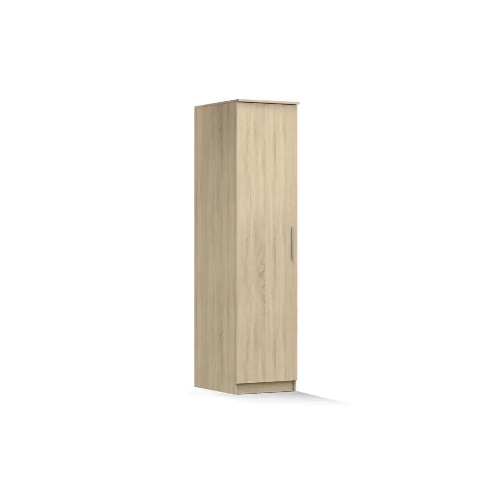 DREHTÜRENSCHRANK 50/207/59 cm Szantal 1D Sonoma/Sonoma - Alufarben/Sonoma Eiche, Holzwerkstoff/Kunststoff (50/207/59cm) - imoebel24