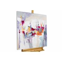 ÖLGEMÄLDE 80/80 cm - Pink/Lila, Holz/Textil (80/80cm) - KUNSTLOFT