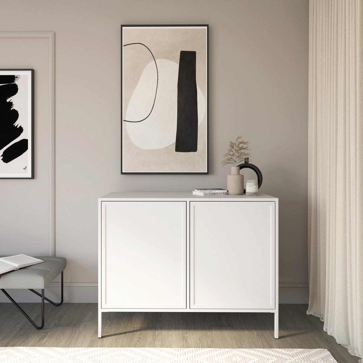 SIDEBOARD Velveto Weiß 100 cm - Weiß, Holzwerkstoff/Metall (100/86/40cm) - Selsey