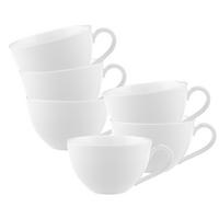 KAFFEETASSEN Anmut weiß 280 ml 6er Set - Weiß, Keramik (0.28L) - Villeroy & Boch