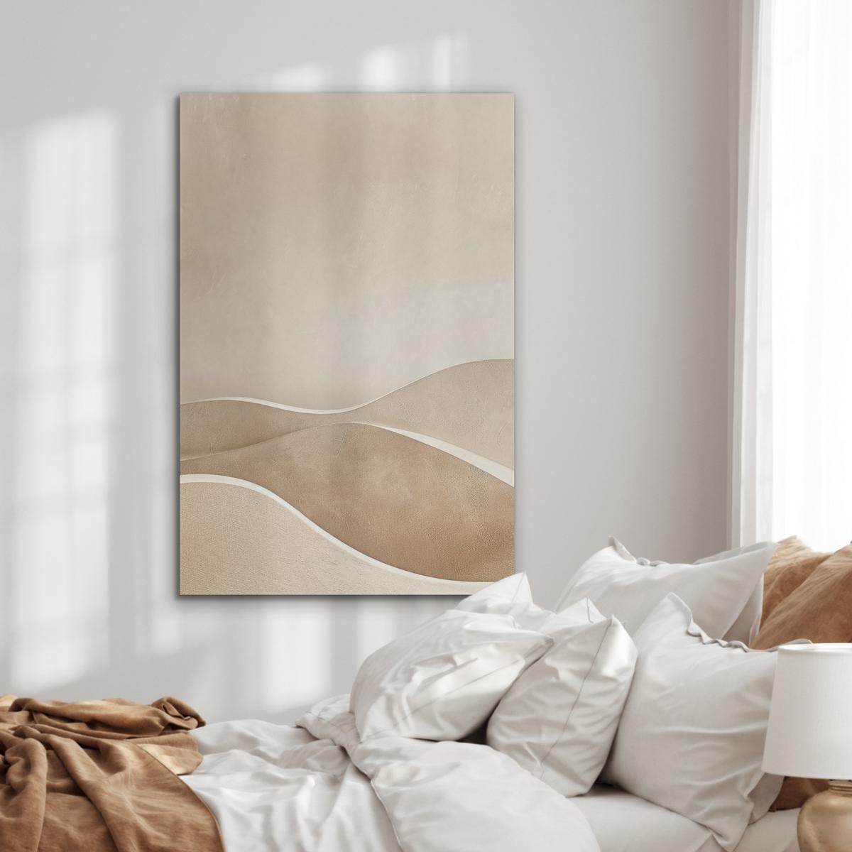 AKUSTIKBILD Beige - Natur - Abstrakt - Modern Wanddeko 60x90 cm - Beige, Kunststoff (60/90/0.9cm) - MuchoWow