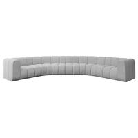 WOHNLANDSCHAFT modulares Sofa Lazro-U1 - 373x373x70 cm Hellgrau - Hellgrau, Holzwerkstoff/Textil (373/70/373cm) - ALTDECOR