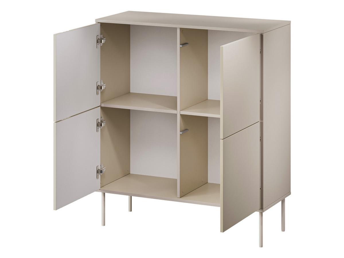KOMMODE Tresse 4D - Beige, Holzwerkstoff/Metall (100/110/40cm) - MIRJAN24