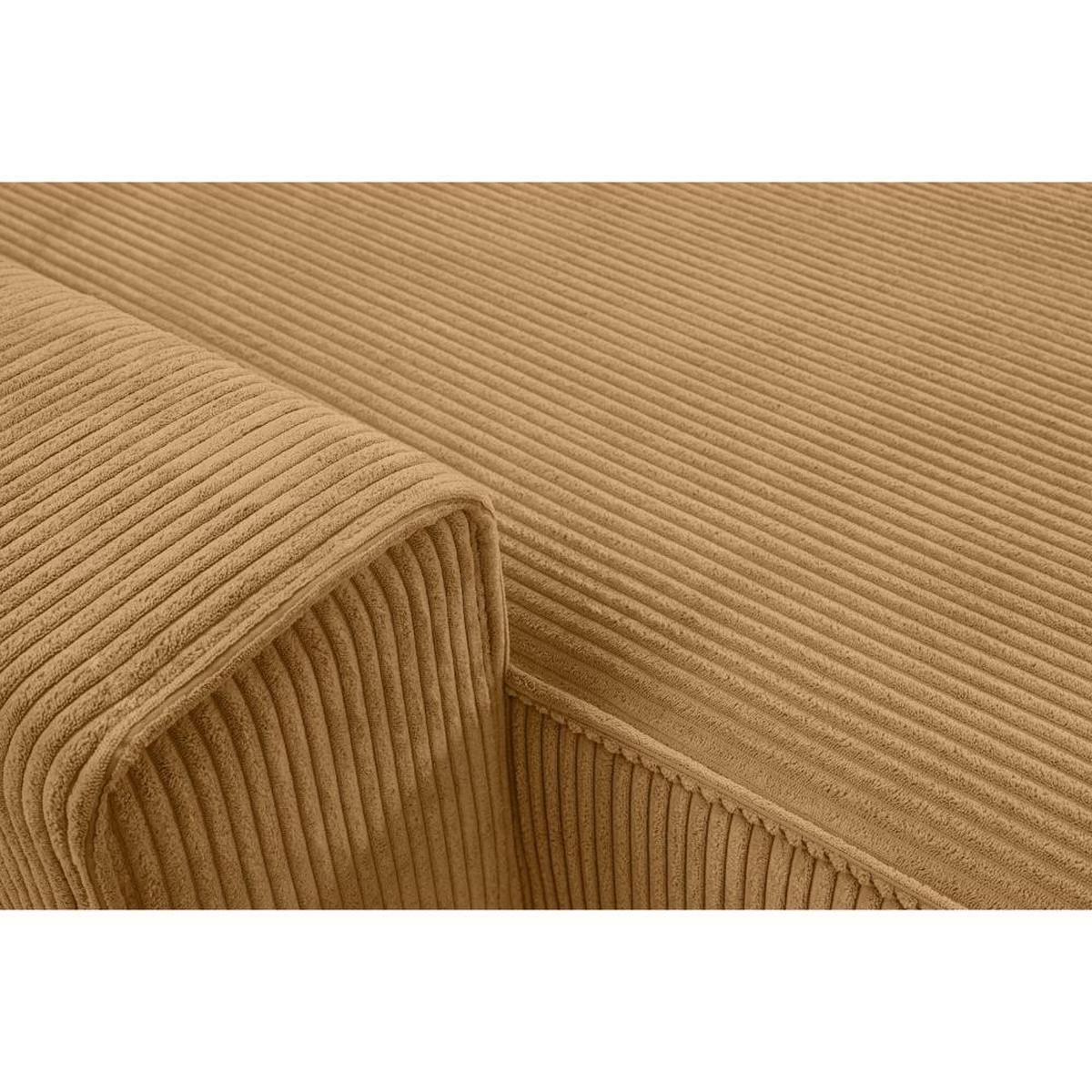 WOHNLANDSCHAFT Hektor U mit Schlaffunktion gelb - Gelb/Schwarz, Kunststoff/Textil (377/94/152cm) - Beautysofa