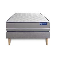 BETT Actiflex pur Taschenfederkern 80 x 200 cm h3 - Kit Bettgestell Grau - Beige/Grau, Karton/Holz (80/200cm) - ACTISOM