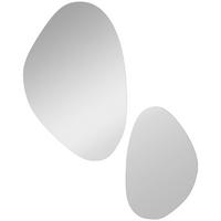 WANDSPIEGEL 2er-Set 70x46 cm, 49,5x31 cm Fenster Spiegel mit Metallrahmen - Schwarz, Glas/Metall (46/2.5/70cm) - HOMCOM