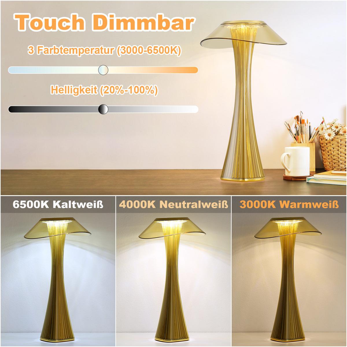 LED TISCHLEUCHTE Rendina - Goldfarben, Metall (15.1/15.1/27.4cm) - Nettlife