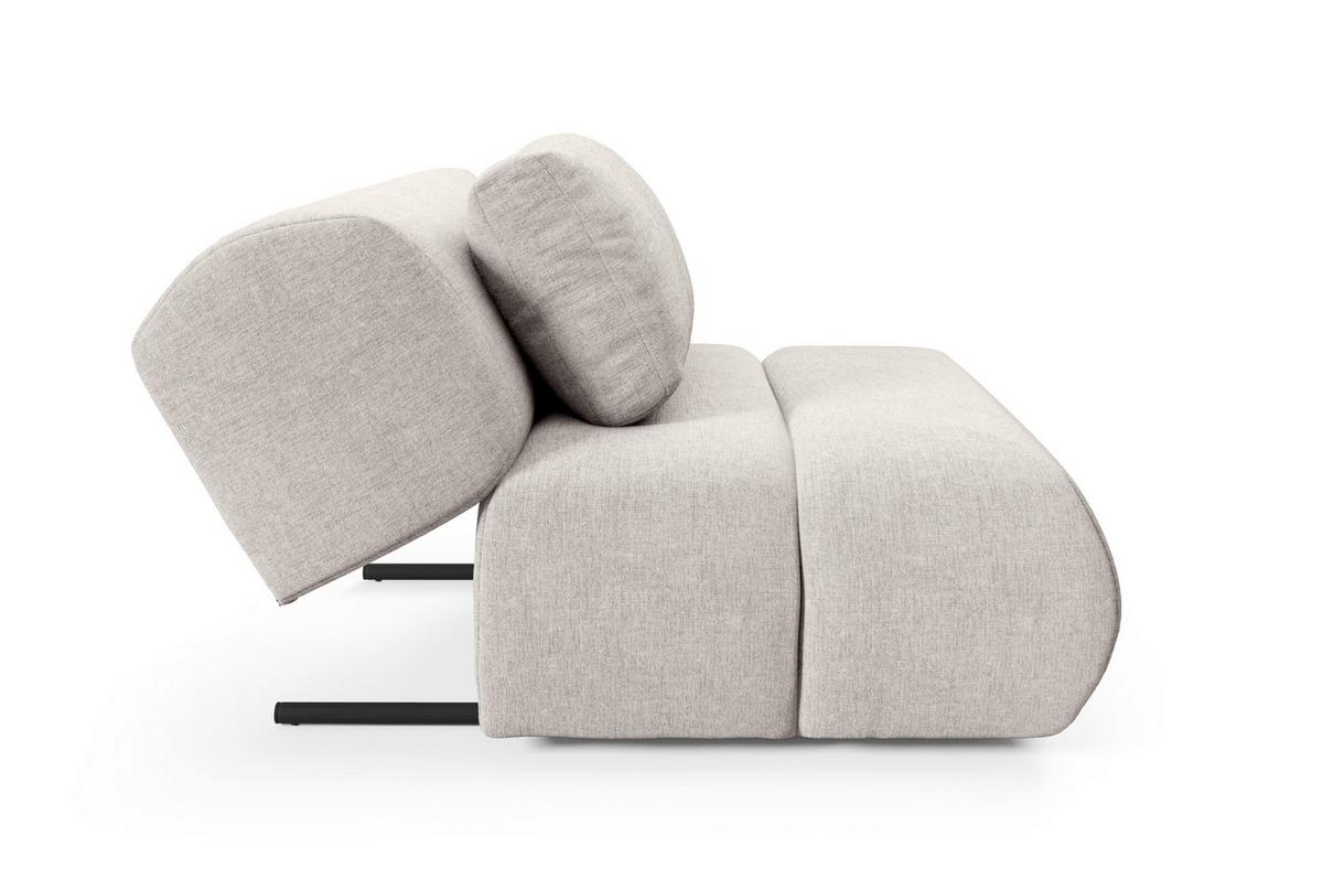 SESSEL ATOMO, Modern Polstersessel Loungesessel, Chenille-Stoff Beige - Beige, Holz/Metall (98/82/134cm) - MASSENO