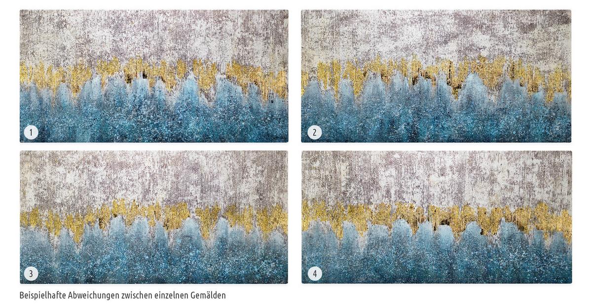 ÖLGEMÄLDE 140/70 cm - Blau/Grau, Holz/Textil (140/70cm) - KUNSTLOFT