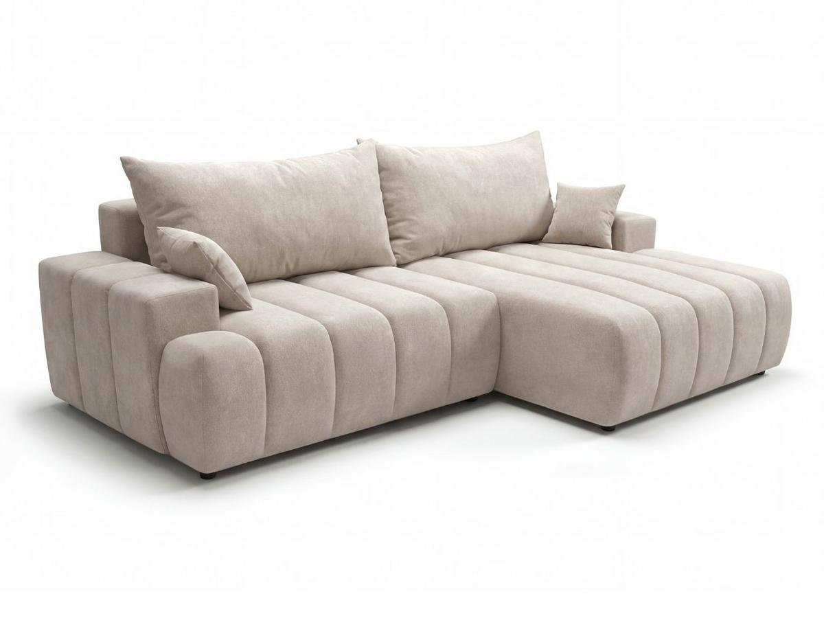 ECKSOFA Caleo Creme Rechts - Creme, Holz/Textil (270/170cm) - Graingold