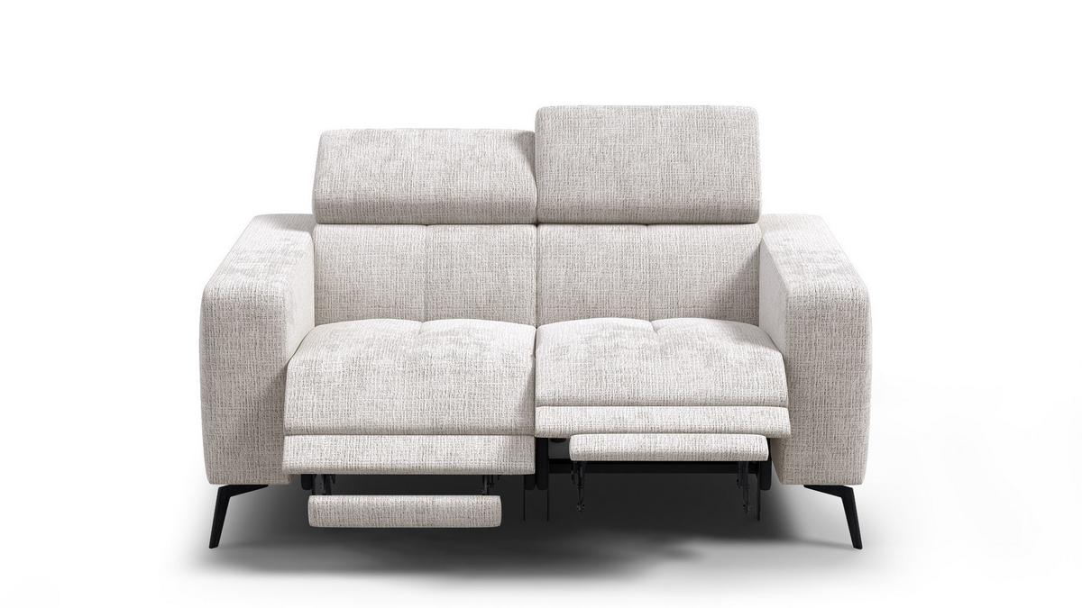 RELAXSOFA MORELLO 2-Sitzer, creme, 2 x Relax Zero Gravity - Creme, Holz/Textil (164/82/103cm) - Wozimo