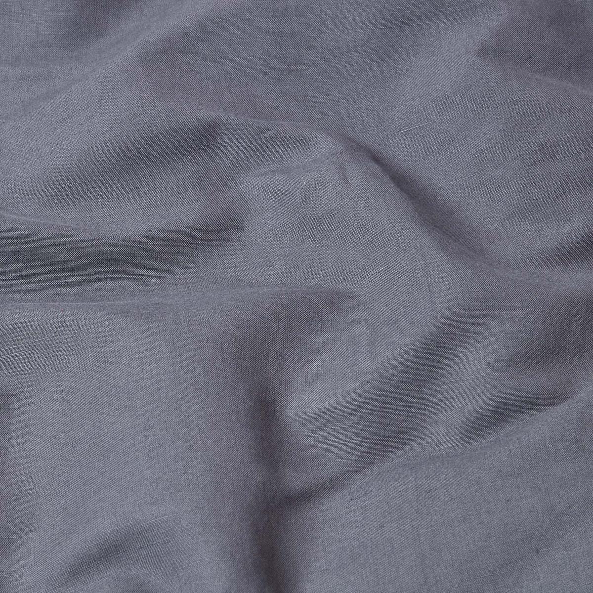 LEINEN-BETTLAKEN ohne Gummizug aus 60% Leinen & 40% Baumwolle - Dunkelgrau, Textil (230/255cm) - Homescapes