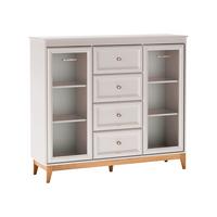 KOMMODE Windsor W-07 - Kaschmir/Eichefarben, Holz/Holzwerkstoff (142/126/41cm) - MIRJAN24