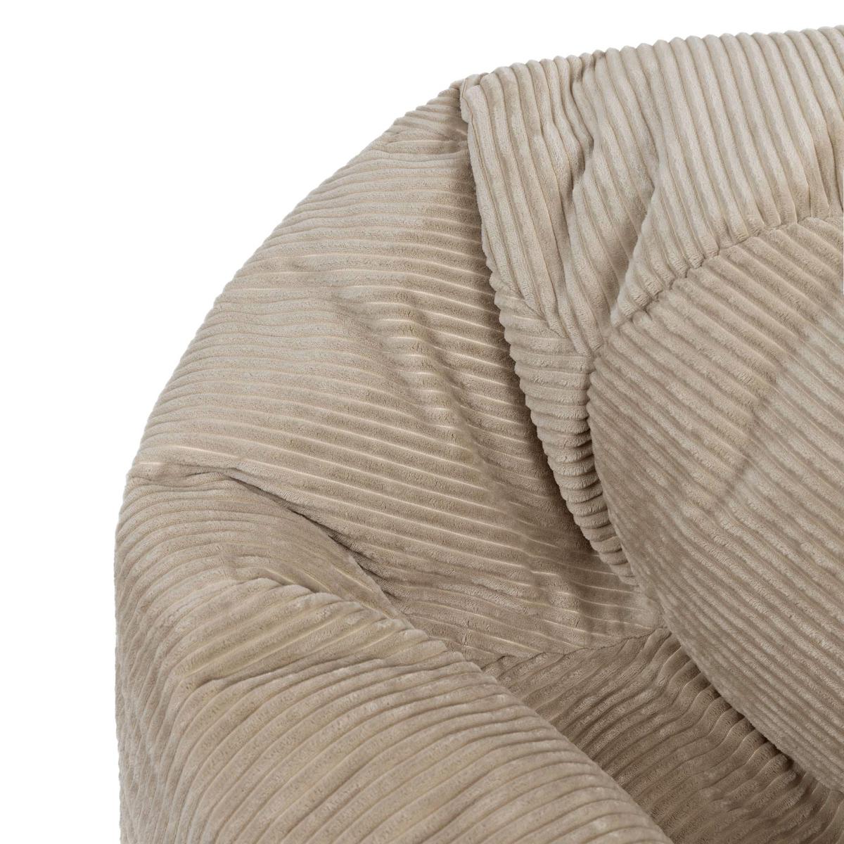 SITZSACK Cord Kingston XXL - Beige, Textil (92/52/92cm) - icon