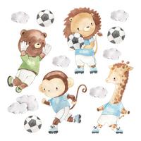 WANDAUFKLEBER 100x145cm - Sporttiere - Multicolor, Kunststoff (100/145/0.1cm) - Wallfluent
