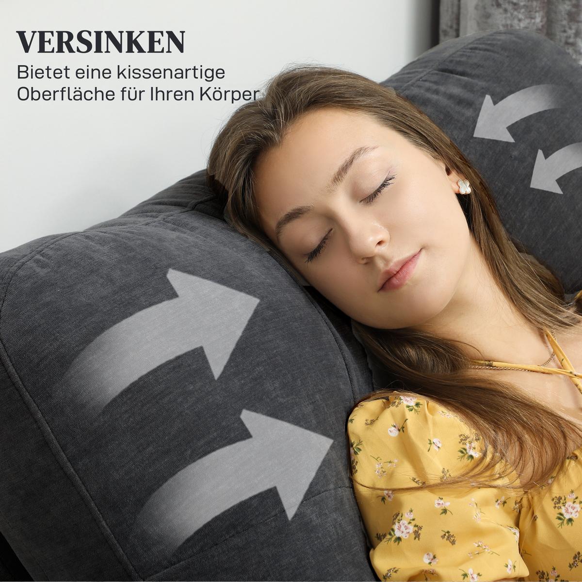 MASSAGESESSEL Polyester Stahl Dunkelgrau - Dunkelgrau, Textil (100/107/102cm) - HOMCOM