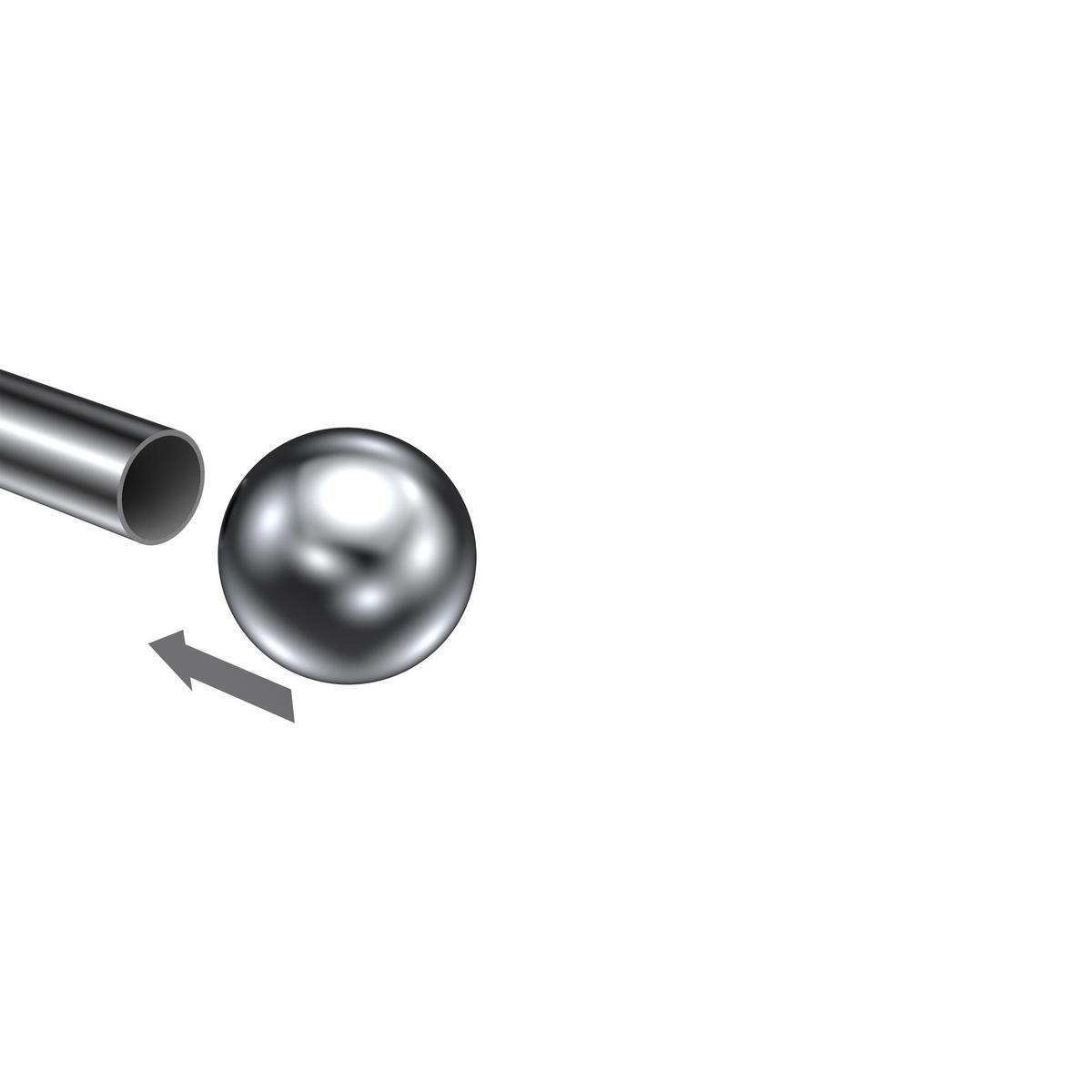 ENDSTÜCKE FÜR GARDINENSTANGEN 20 mm Ø, Luino Chrom, Packung 2 Stück - Chromfarben, Metall (2.5/3/3cm) - INTERDECO